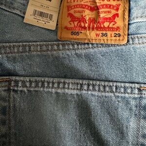 3 new pairs Levi's 505 Classic Blue Straight Men's Jeans 36/29